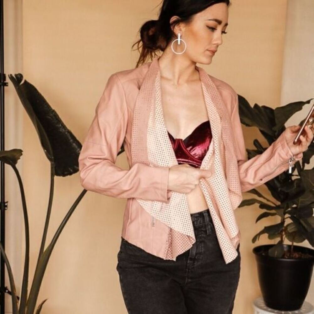 Kate & Mallory Pink Leather Jacket